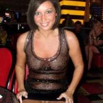 Bare-assed Brunette Flashes Her Goods in Public