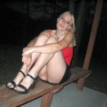 Mature Hotwife Flaunts Her Shaved Pussy on the Patio